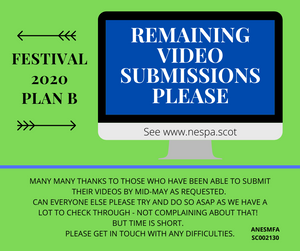 ALL REMAINING VIDEO SUBMISSIONS THIS WEEK PLEASE